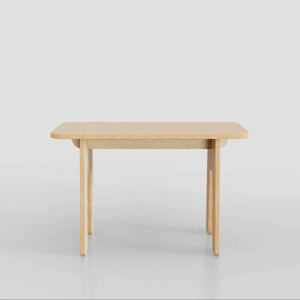 Modern bench with a sleek, minimalist design, featuring a rectangular shape and light wood finish, ideal for contemporary spaces.
