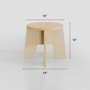 DIY kids stool 12x12x14 inches, eco-friendly design for arts, crafts, and homework.