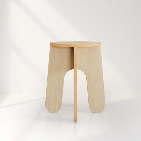 No Tool Stool with a sleek design, versatile as a sitting stool, side table, or plant stand.