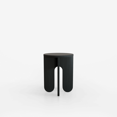 Round Black Side Table