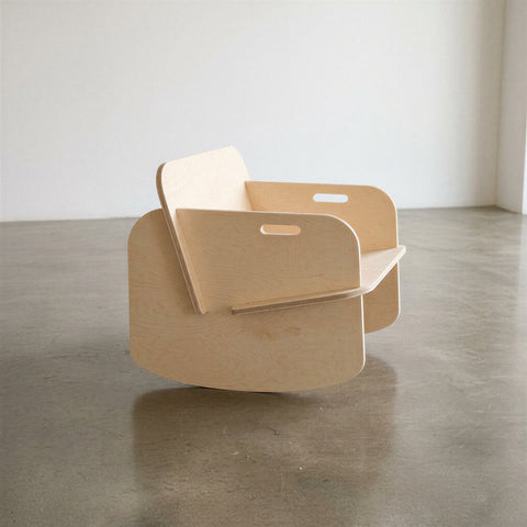 Minimalist modern wood rocking chair