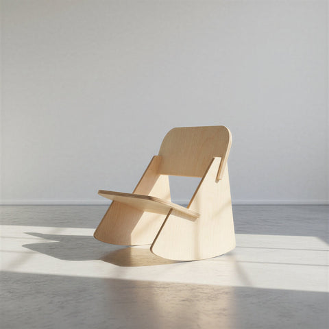 Mini Rocker kids rocking chair in light birch wood