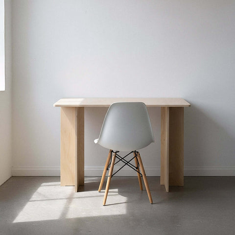 UNFNSHED Modern Desk in Baltic birch plywood for small apartment