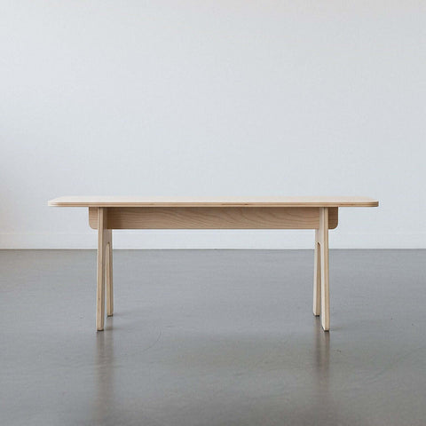 UNFNSHED Modern Bench 46 inch rectangle styled as a coffee table