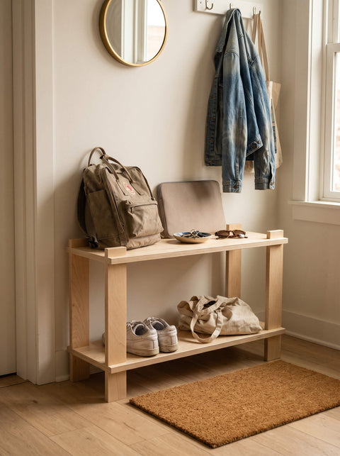 Modular shelf in a student home office