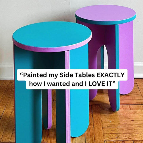 custom painted side tables