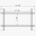 Double Wall Shelf 22 inch Dimensions