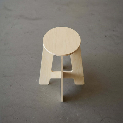 Top view Plywood Desk Stool