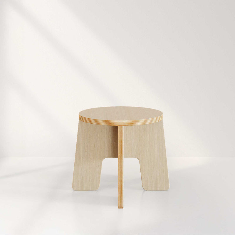 DIY kids stool 12x12x14 inches, eco-friendly design for arts, crafts, and homework.