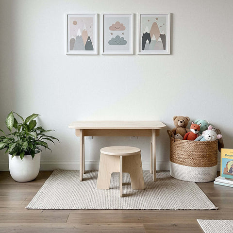 Kids table and chair minimal
