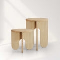 Stylish Mini Side Tables in light wood finish, perfect for decor or as plant stands, offering a modern touch to any room.