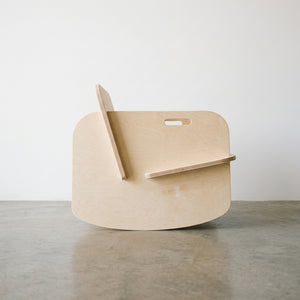 Modern Rocker featuring contemporary design with 13-ply Baltic birch wood, tool-free assembly and sleek silhouette.