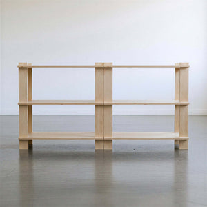 Two three-shelf Modular Shelf units joined side by side
